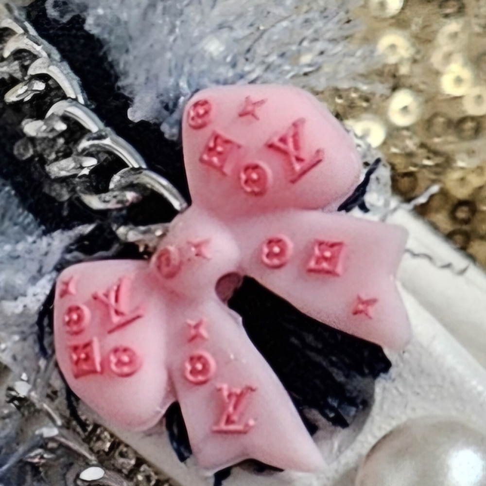 CROCS White Mules with Pink and Blue Embellishments - Picture 5 of 5